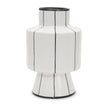 Mercana Dinah White w/ Black Stripes Ceramic Vase Clearance