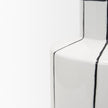 Mercana Dinah White w/ Black Stripes Ceramic Vase Clearance
