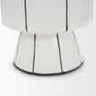 Mercana Dinah White w/ Black Stripes Ceramic Vase Clearance