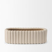 Mercana Mira Textured Blush Beige Fluted Ceramic Vase