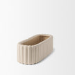 Mercana Mira Textured Blush Beige Fluted Ceramic Vase