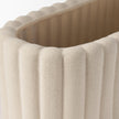 Mercana Mira Textured Blush Beige Fluted Ceramic Vase