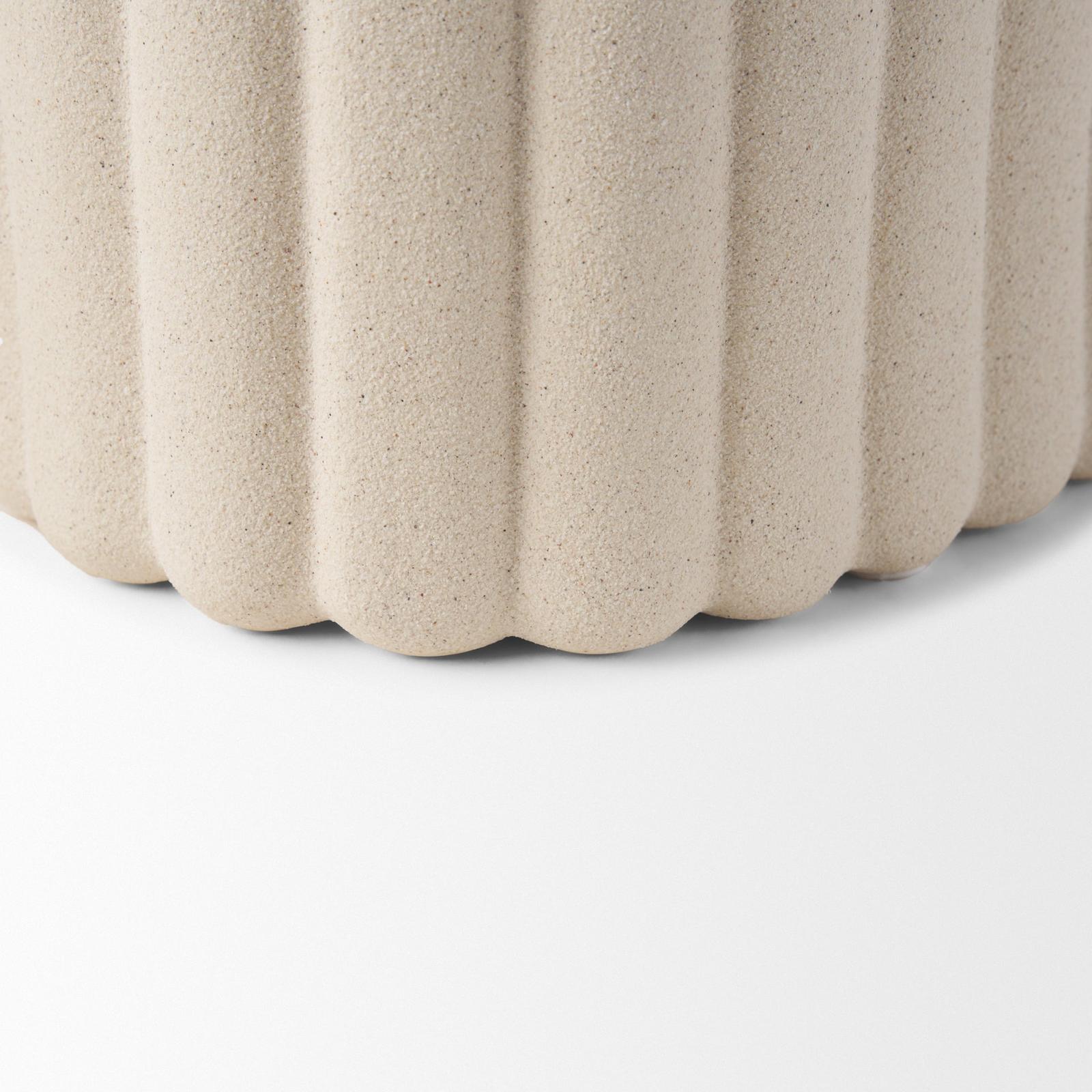 Mercana Mira Textured Blush Beige Fluted Ceramic Vase