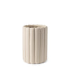 Mercana Mira Textured Blush Beige Fluted Ceramic Vase