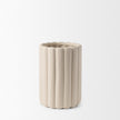 Mercana Mira Textured Blush Beige Fluted Ceramic Vase
