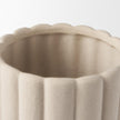 Mercana Mira Textured Blush Beige Fluted Ceramic Vase