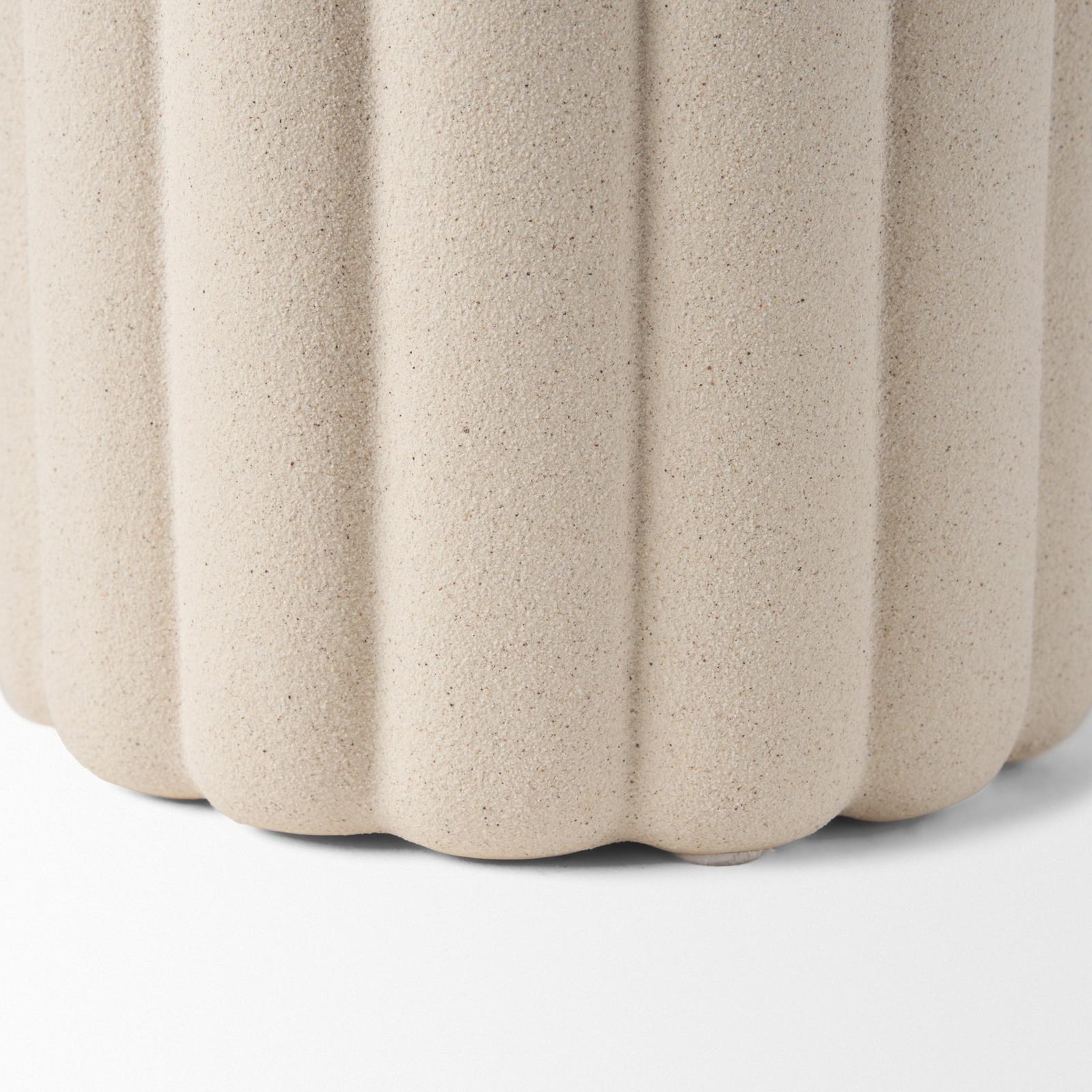 Mercana Mira Textured Blush Beige Fluted Ceramic Vase