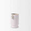 Mercana Dylan Textured Off White w/ Handles Ceramic Vase Clearance