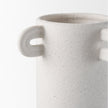 Mercana Dylan Textured Off White w/ Handles Ceramic Vase Clearance