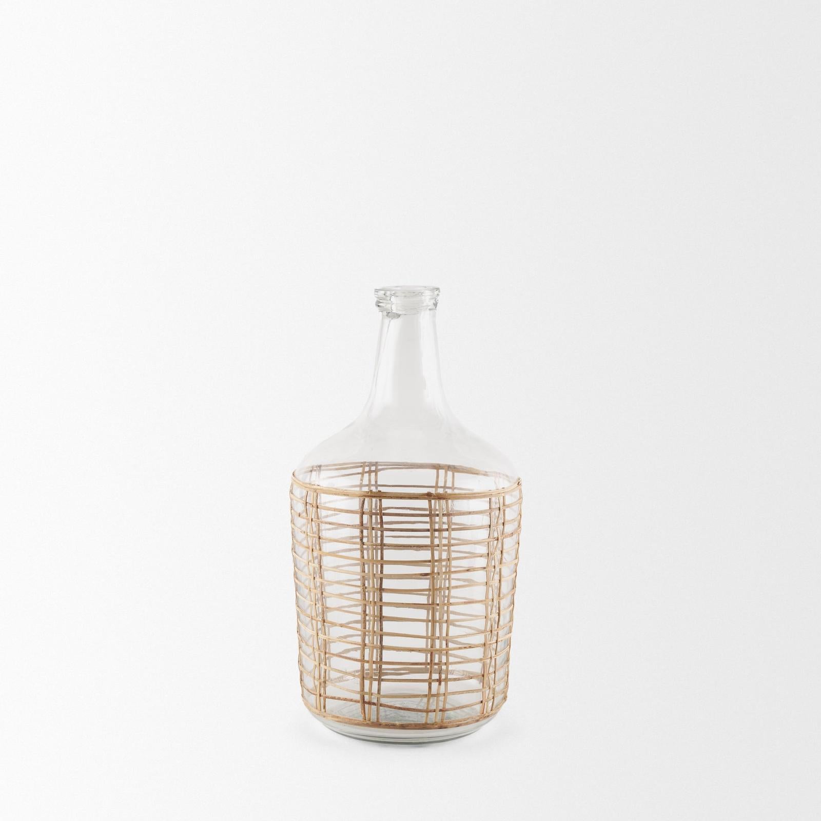 Mercana Troian Rattan Wrapped Glass Bottle Clearance
