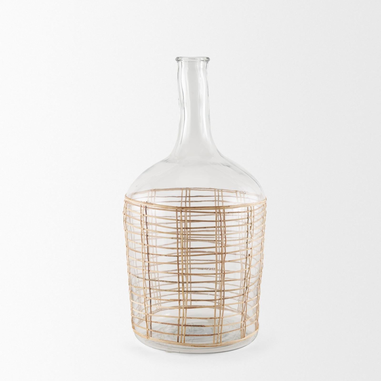 Mercana Troian Rattan Wrapped Glass Bottle Clearance