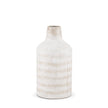 Mercana Tisha White W/ Terracotta Distressing Metal Vase