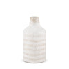 Mercana Tisha White W/ Terracotta Distressing Metal Vase