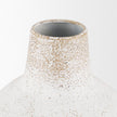 Mercana Tisha White W/ Terracotta Distressing Metal Vase