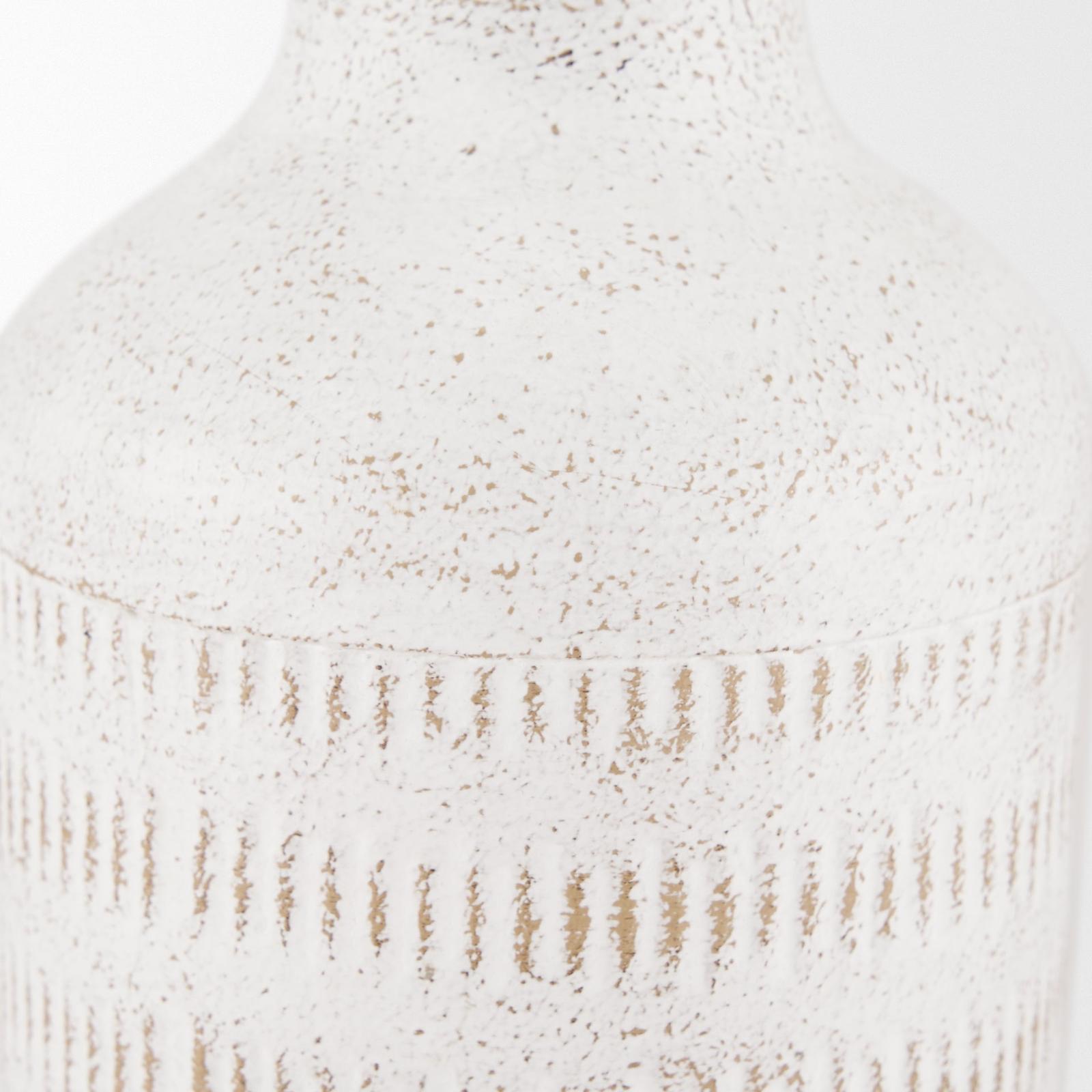 Mercana Tisha White W/ Terracotta Distressing Metal Vase