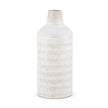 Mercana Tisha White W/ Terracotta Distressing Metal Vase