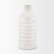 Mercana Tisha White W/ Terracotta Distressing Metal Vase