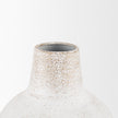 Mercana Tisha White W/ Terracotta Distressing Metal Vase