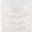 Mercana Tisha White W/ Terracotta Distressing Metal Vase