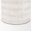 Mercana Tisha White W/ Terracotta Distressing Metal Vase