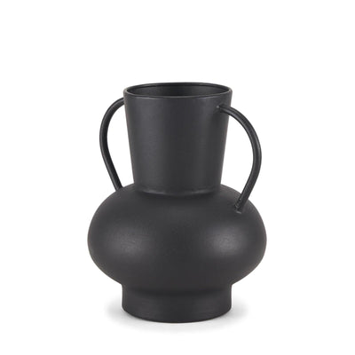 Mercana Tasya Matte Black Metal Vase