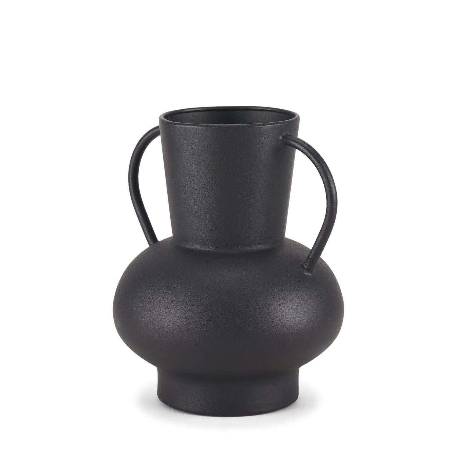 Mercana Tasya Matte Black Metal Vase