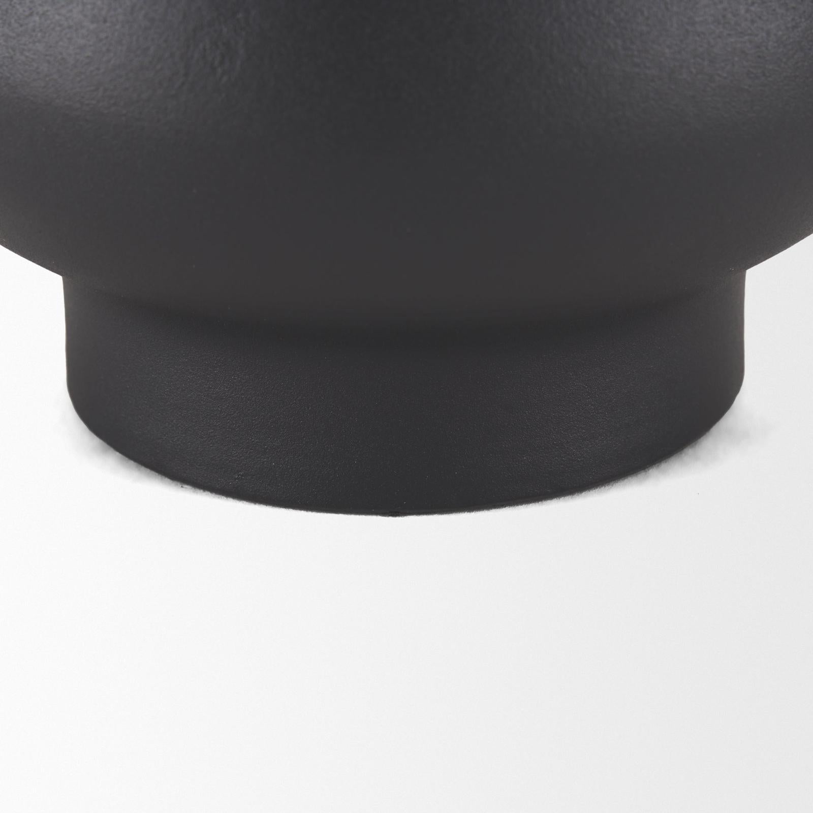Mercana Tasya Matte Black Metal Vase