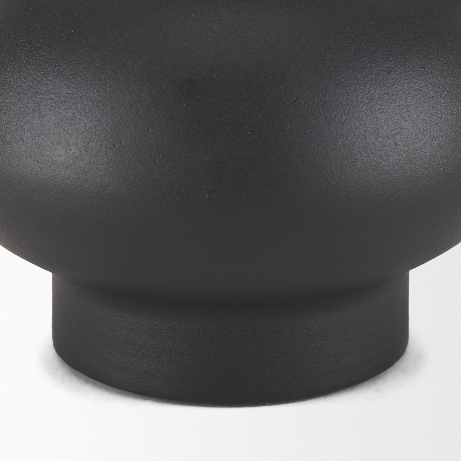 Mercana Tasya Matte Black Metal Vase