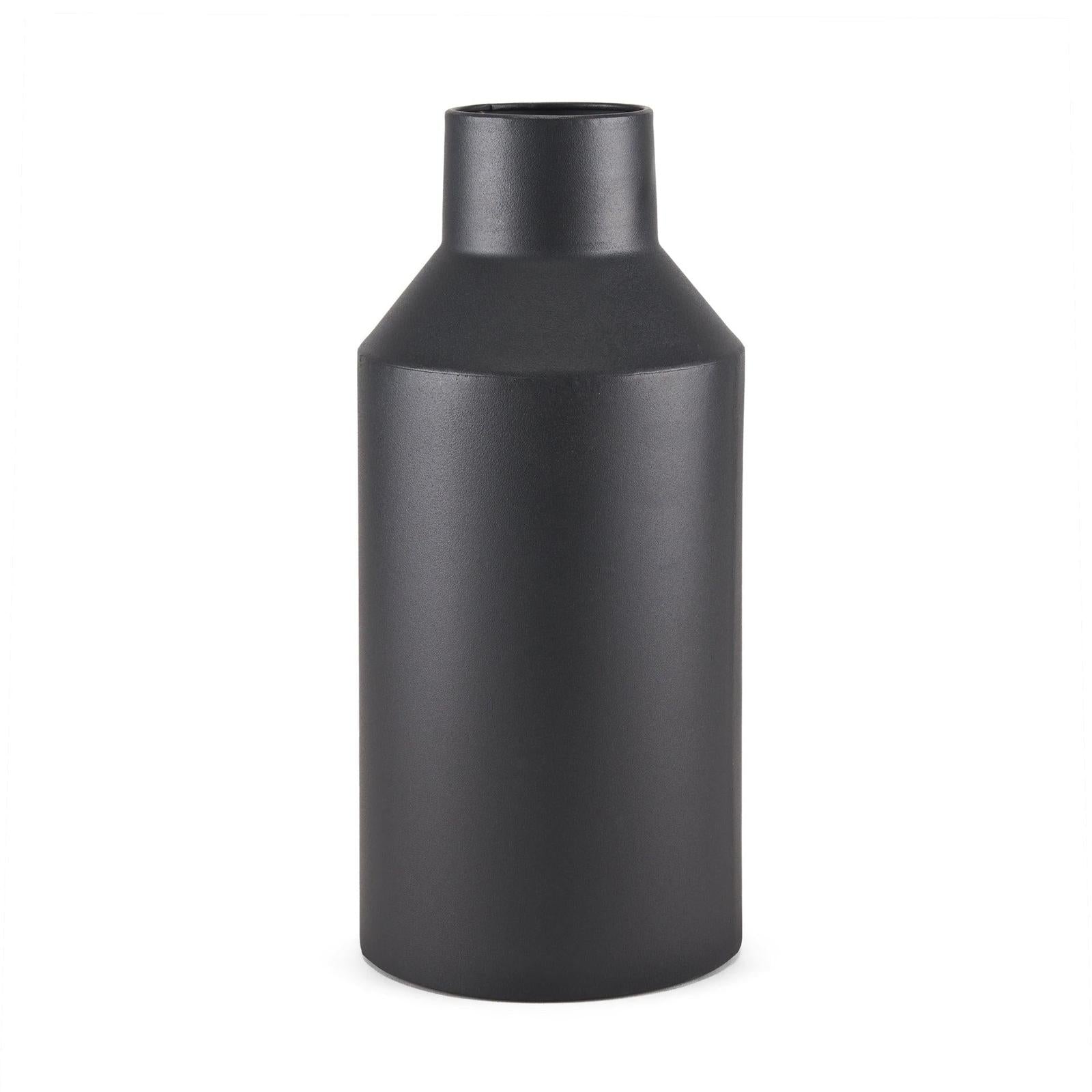 Mercana Tosca Matte Black Metal Vase