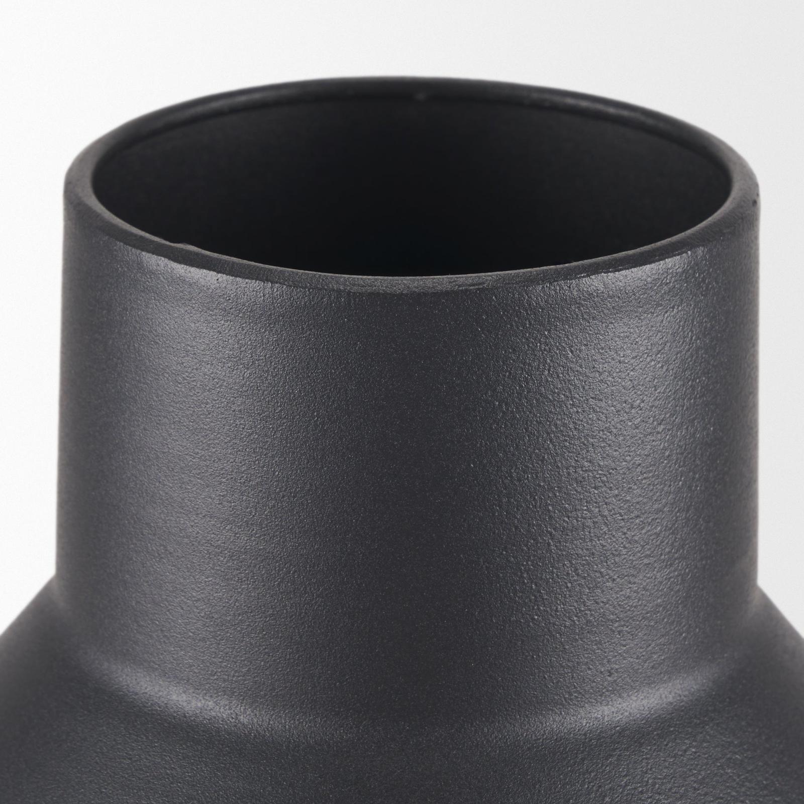 Mercana Tosca Matte Black Metal Vase