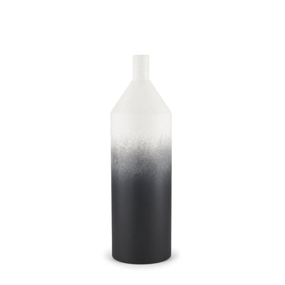 Mercana Townley White w/ Black Ombre Metal Vase Clearance