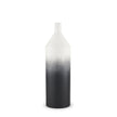 Mercana Townley White w/ Black Ombre Metal Vase Clearance