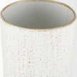 Mercana Tovah Textured White w/ Gold Metal Vase Clearance