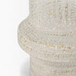 Mercana Tovah Textured White w/ Gold Metal Vase Clearance