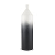 Mercana Townley White w/ Black Ombre Metal Vase Clearance
