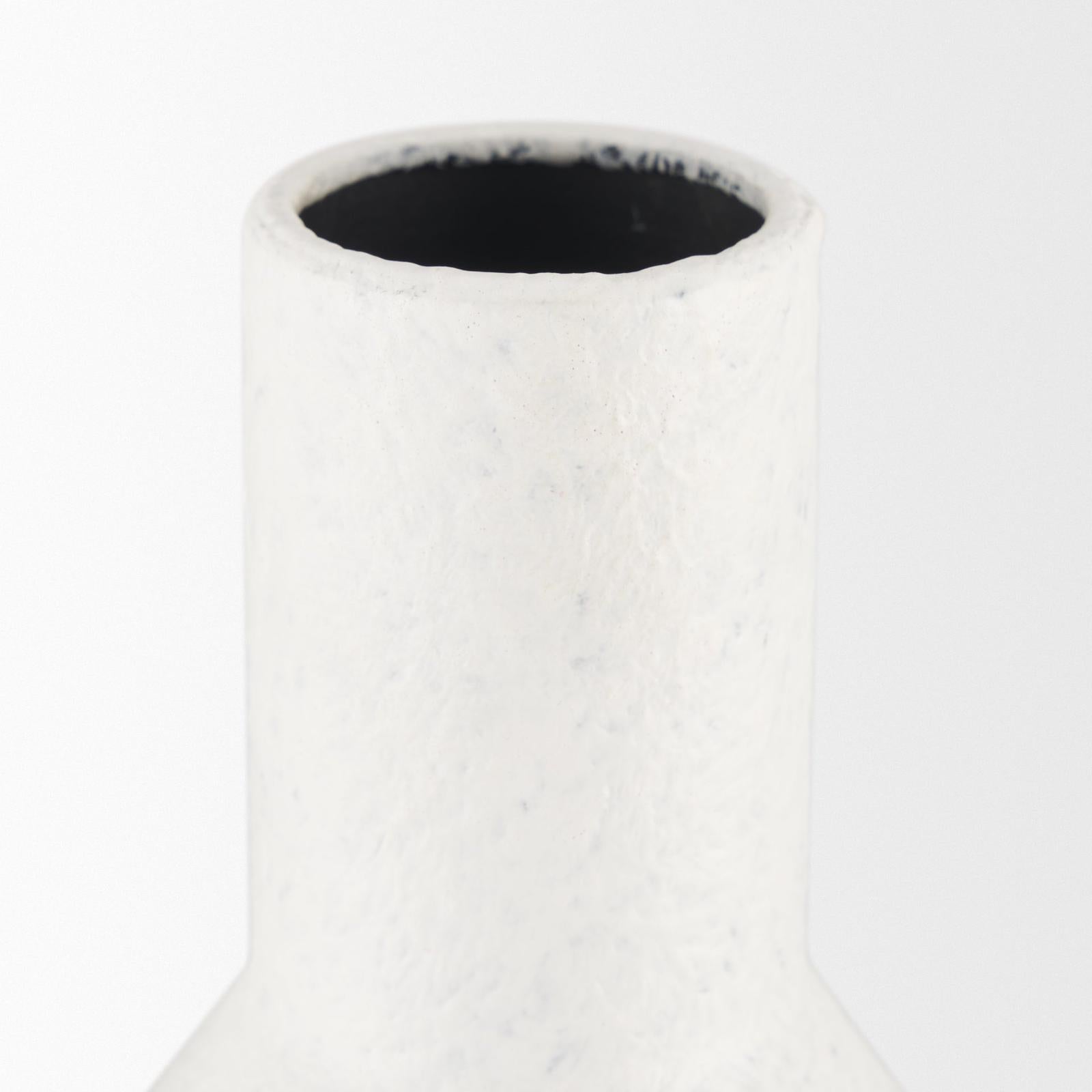 Mercana Townley White w/ Black Ombre Metal Vase Clearance