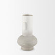 Mercana Torres Textured Off White w/ Gold Metal Vase