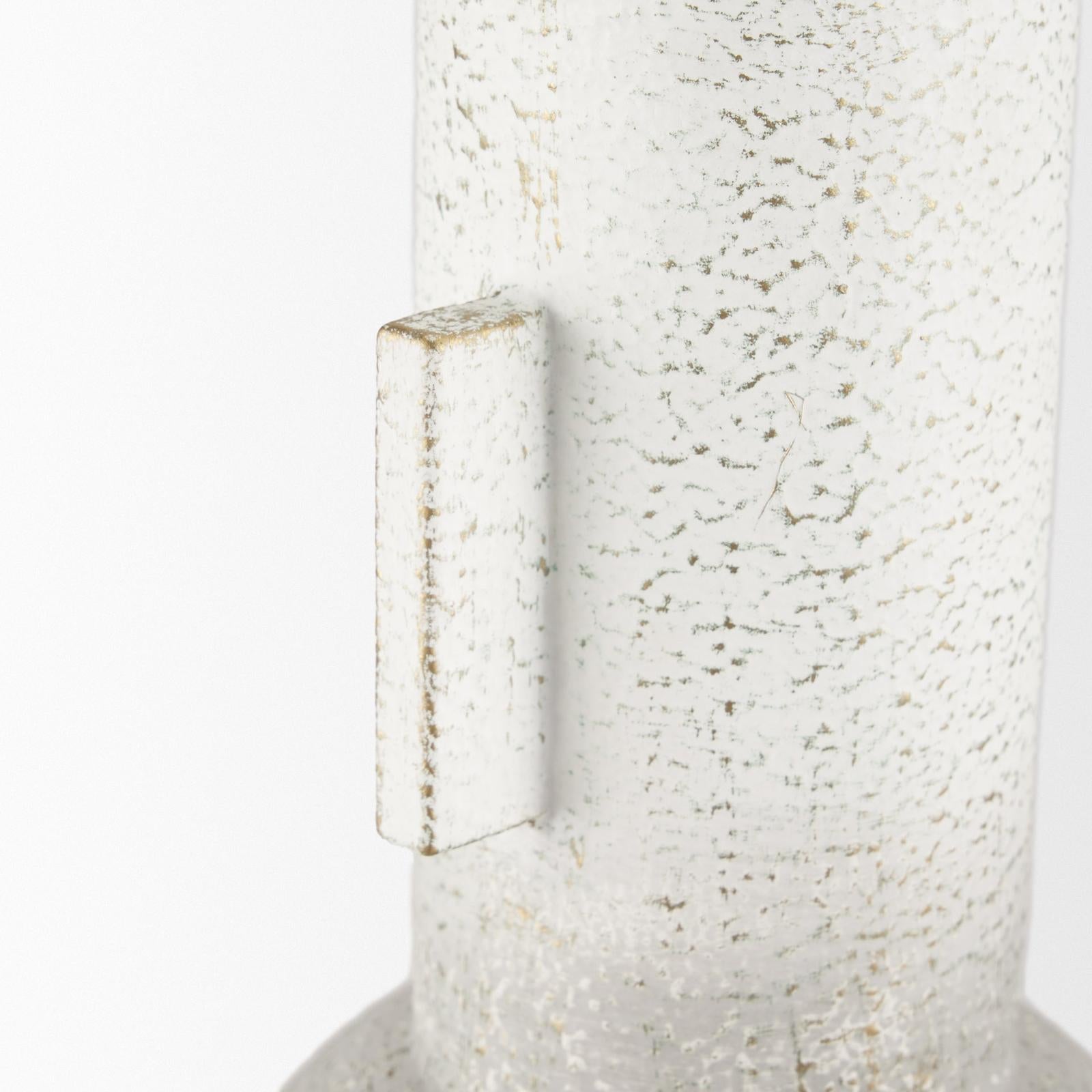 Mercana Torres Textured Off White w/ Gold Metal Vase