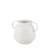 Mercana Treva White w/ Black Speckles Metal Vase