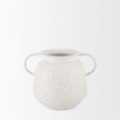 Mercana Treva White w/ Black Speckles Metal Vase