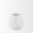 Mercana Treva White w/ Black Speckles Metal Vase