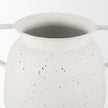 Mercana Treva White w/ Black Speckles Metal Vase