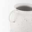 Mercana Treva White w/ Black Speckles Metal Vase