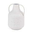 Mercana Treva White w/ Black Speckles Metal Vase
