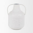 Mercana Treva White w/ Black Speckles Metal Vase