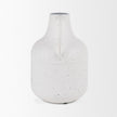 Mercana Treva White w/ Black Speckles Metal Vase