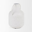 Mercana Treva White w/ Black Speckles Metal Vase