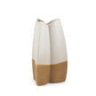 Mercana Vania Off White w/ Tan Textured Ceramic Vase