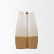 Mercana Vania Off White w/ Tan Textured Ceramic Vase