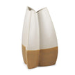 Mercana Vania Off White w/ Tan Textured Ceramic Vase